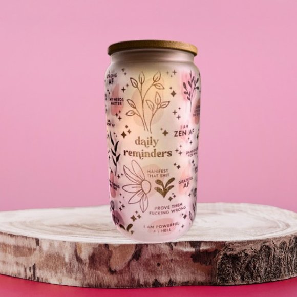 Vulgar Daily Reminder Frosted Sublimated 16oz Glass (new) - Picture 1 of 1
